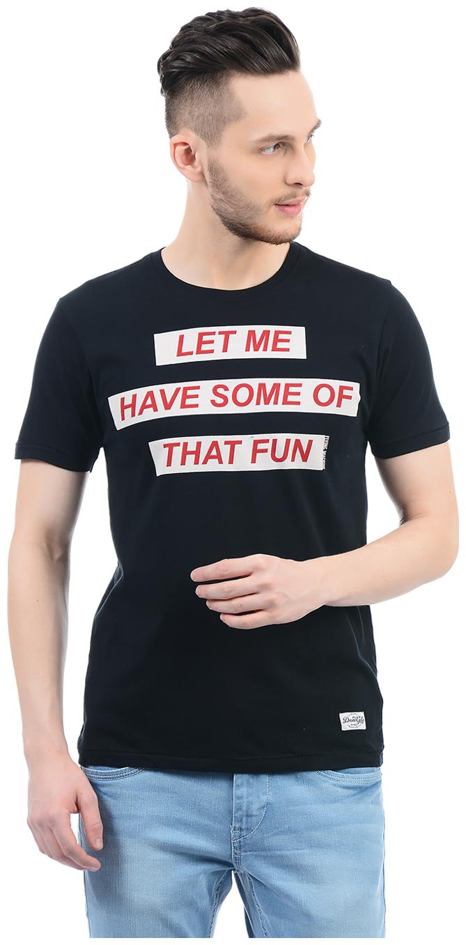 

Flying Machine Men Black Regular fit Cotton Round neck T-Shirt - Pack Of 1