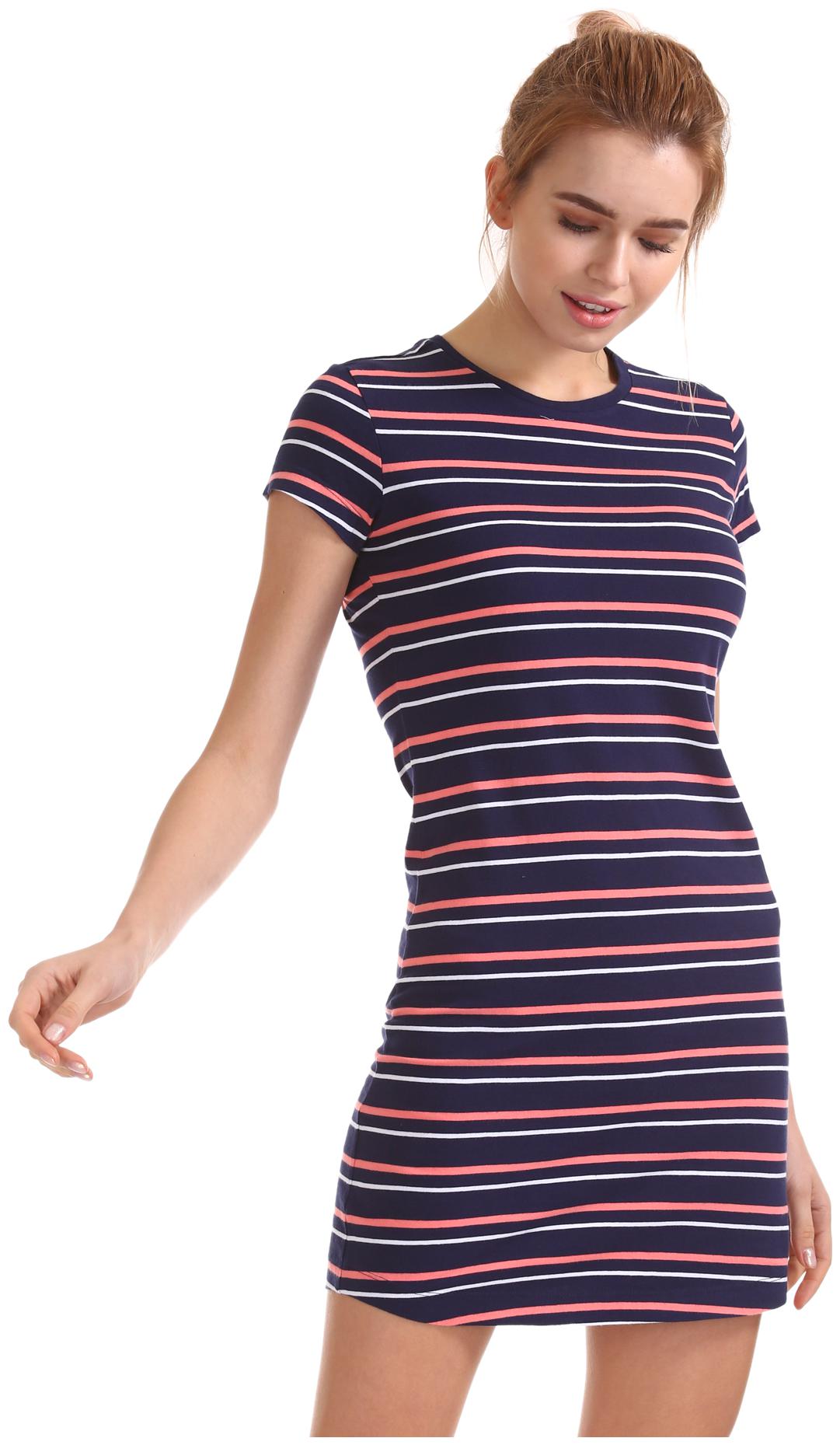 

Flying Machine Blue Striped T shirt dress