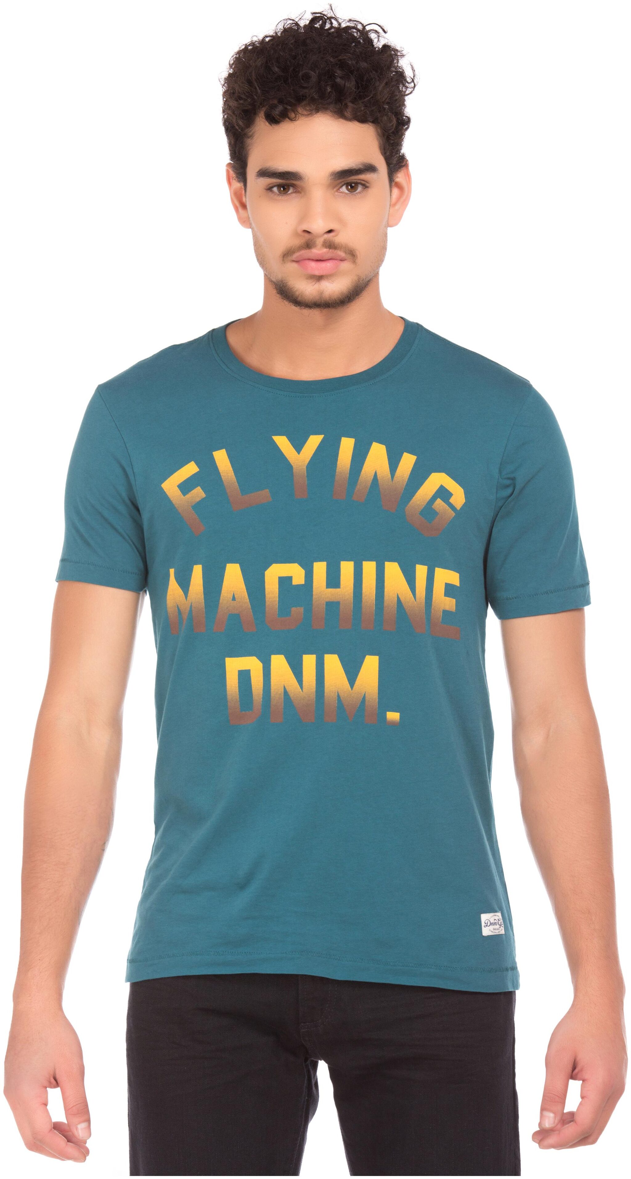 

Flying Machine Men Blue Regular fit Cotton Round neck T-Shirt - Pack Of 1