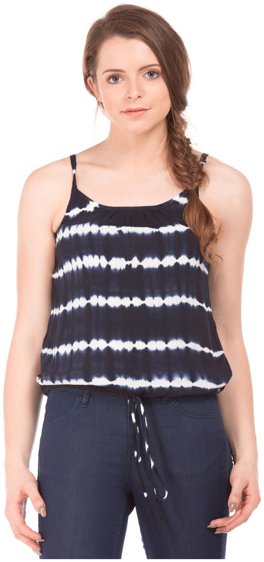 

Flying Machine Women Floral Regular top - Blue