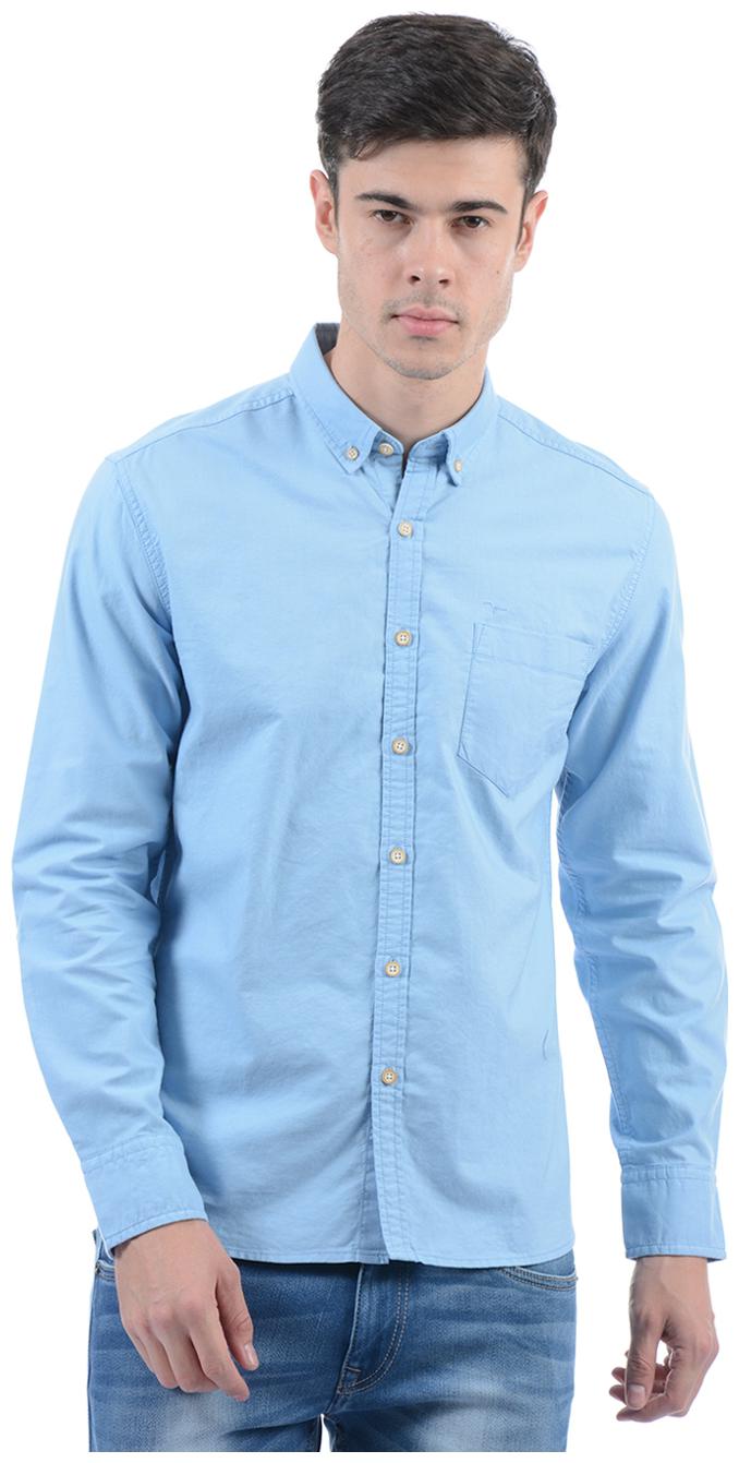 

Flying Machine Men Blue Solid Super Slim Fit Casual Shirt
