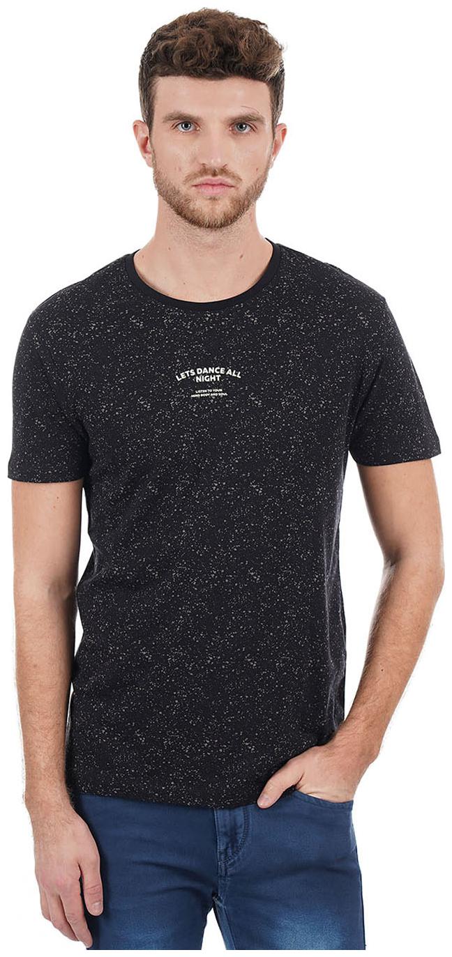 

Flying Machine Men Black Regular fit Cotton Round neck T-Shirt - Pack Of 1