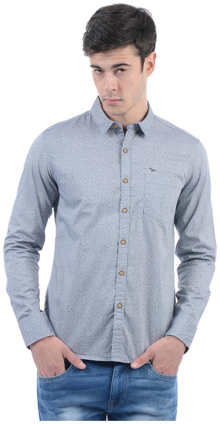 

Flying Machine Men Grey Printed Slim Fit Casual Shirt