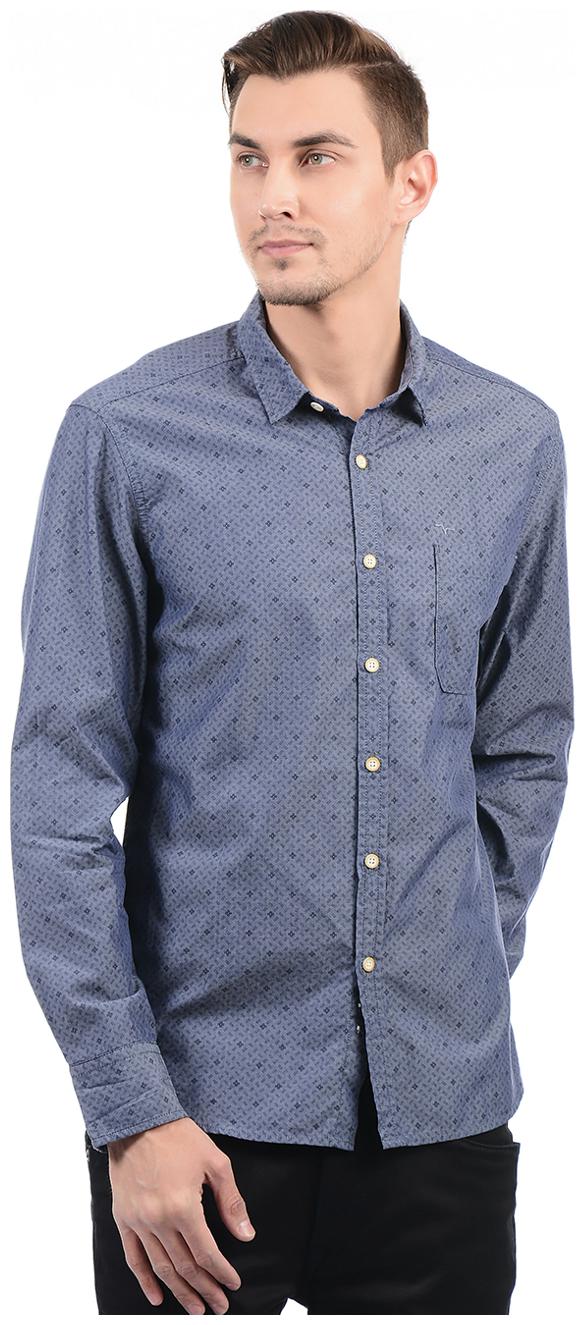 

Flying Machine Men Grey Polka Dots Slim Fit Casual Shirt