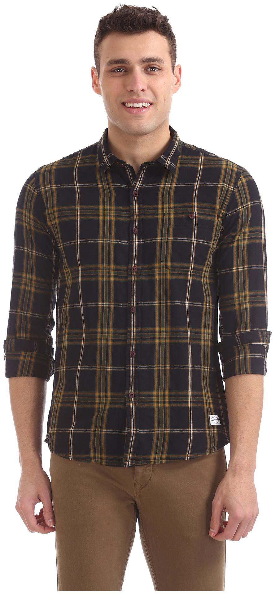 

Flying Machine Men Multi Checked Slim Fit Casual Shirt