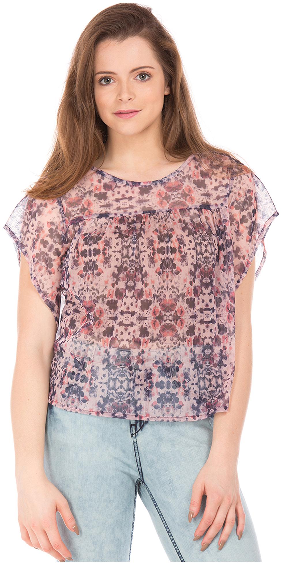 

Flying Machine Women Printed Regular top - Pink