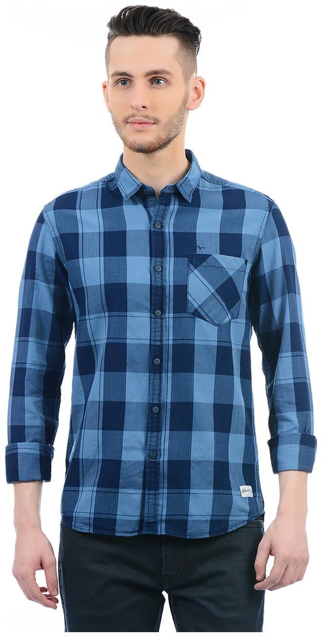Flying Machine Men Multi Checked Slim Fit Casual Shirt