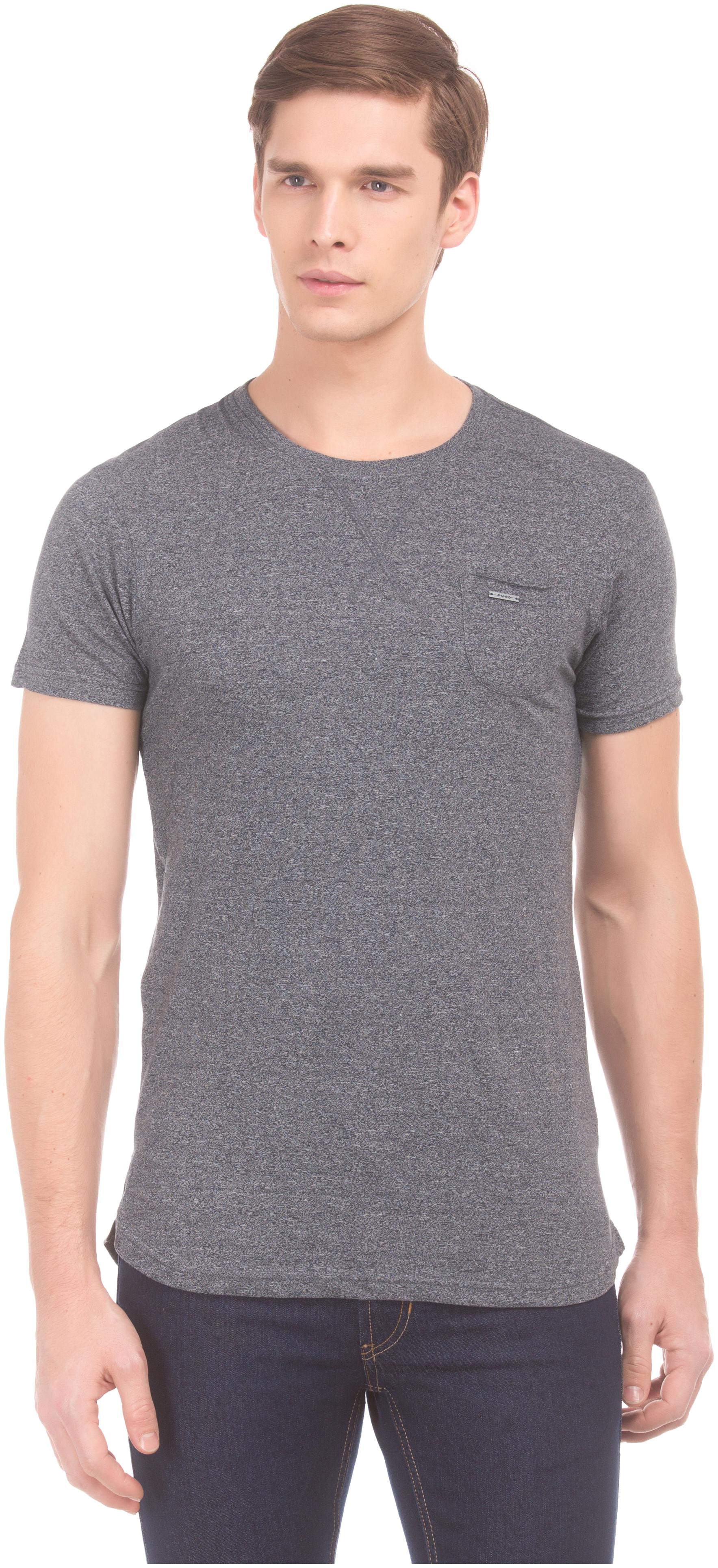 

Flying Machine Men Grey Regular fit Cotton Round neck T-Shirt - Pack Of 1