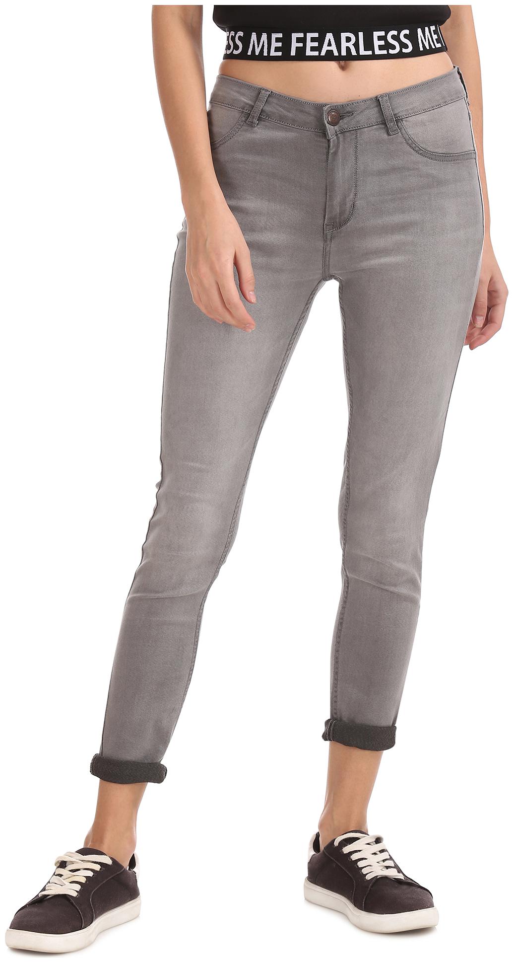 

Flying Machine Women Grey Slim fit Jeans