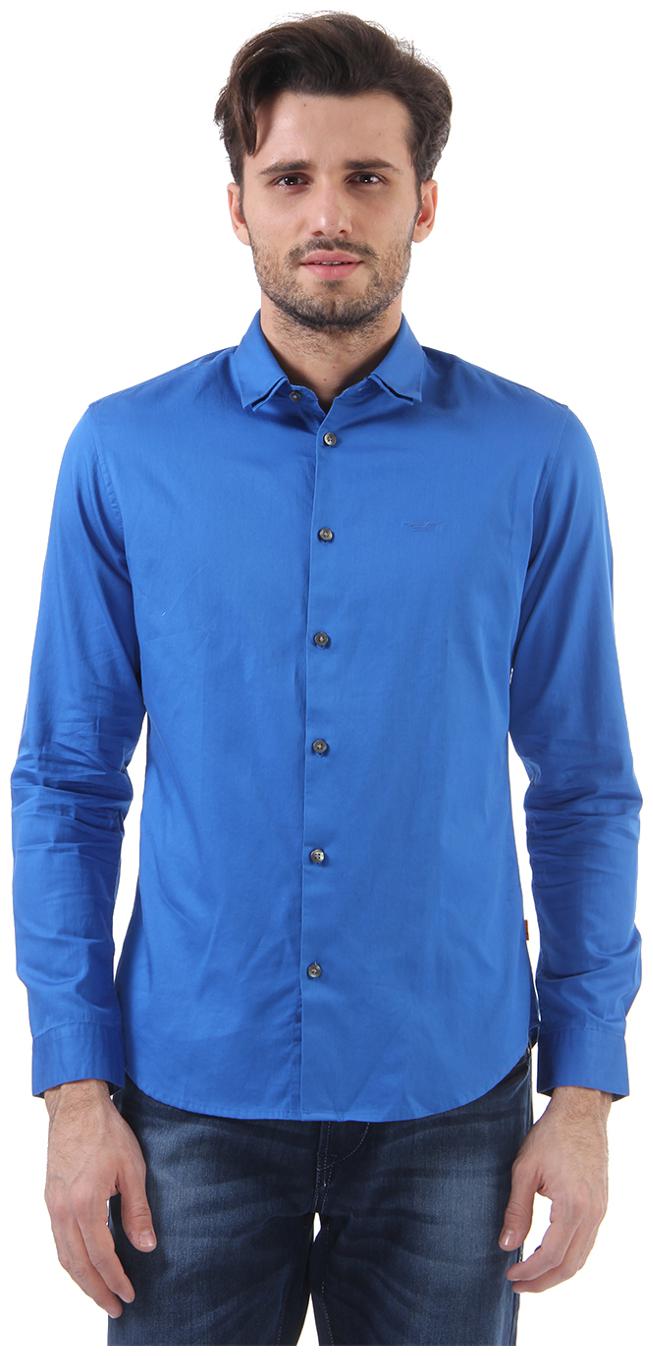 

Flying Machine Men Blue Solid Slim Fit Casual Shirt