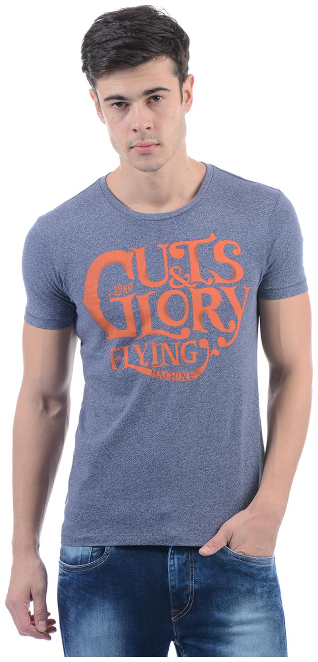 

Flying Machine Men Grey Slim fit Cotton Round neck T-Shirt - Pack Of 1