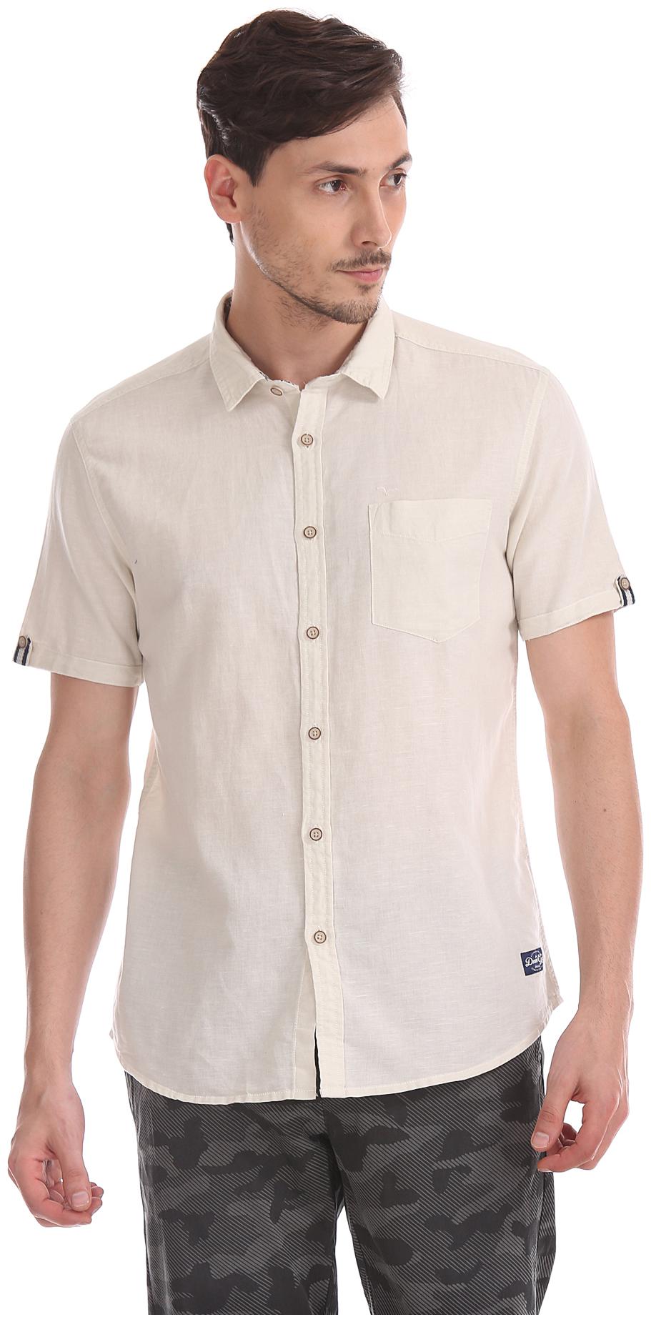 

Flying Machine Men Beige Solid Regular Fit Casual Shirt