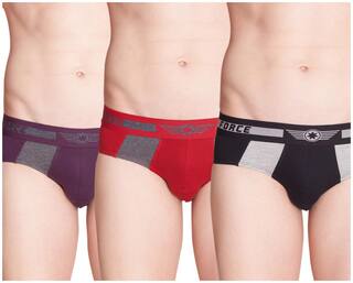 Force Nxt Solid Briefs - Multi ,Pack Of 3