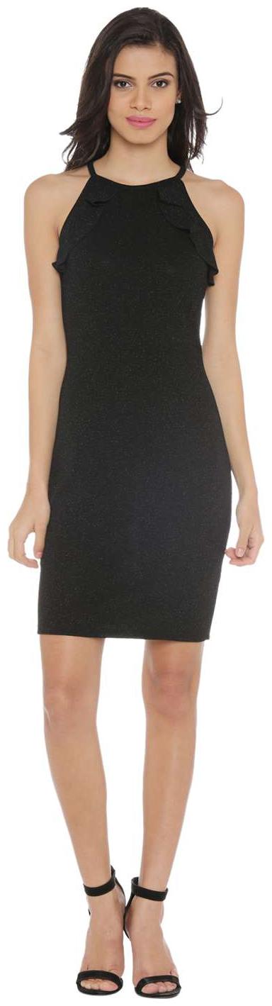 

Forever Glam by Pantaloons Black Solid A-line dress