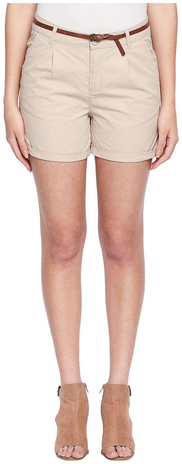 

Honey By Pantaloons Women Regular fit Cotton Solid Shorts - Beige