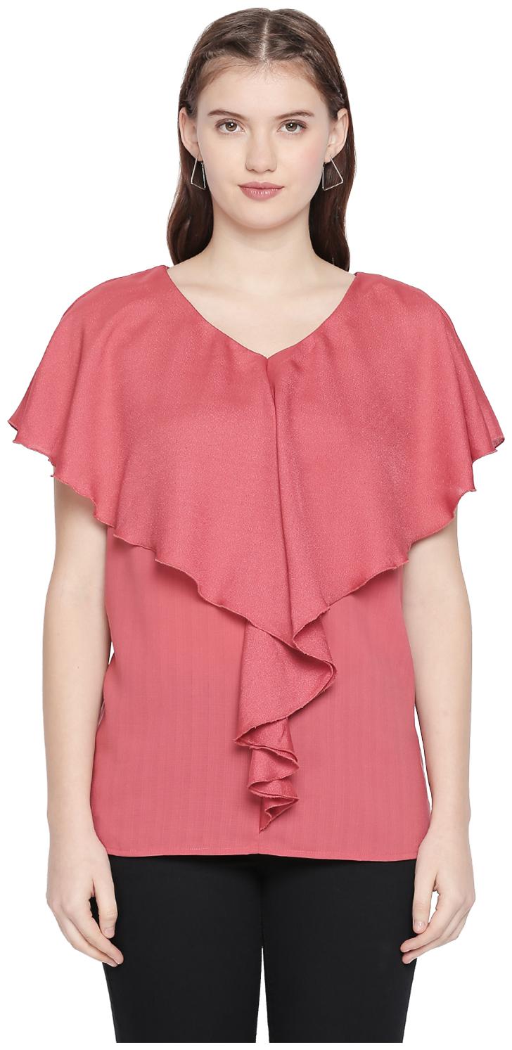 

Forever Glam by Pantaloons Women Solid Regular top - Pink