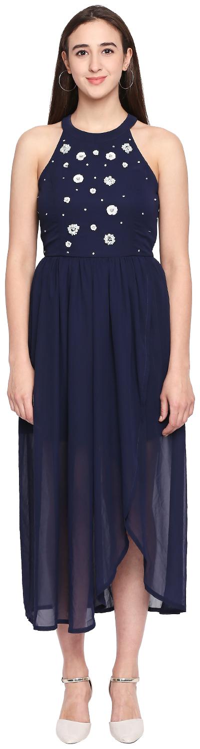 

Forever Glam by Pantaloons Blue Printed Maxi dress