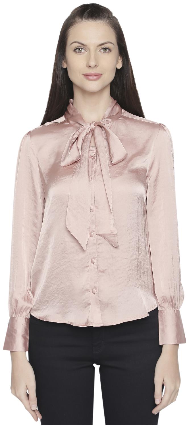 

Forever Glam by Pantaloons Women Solid Regular top - Pink
