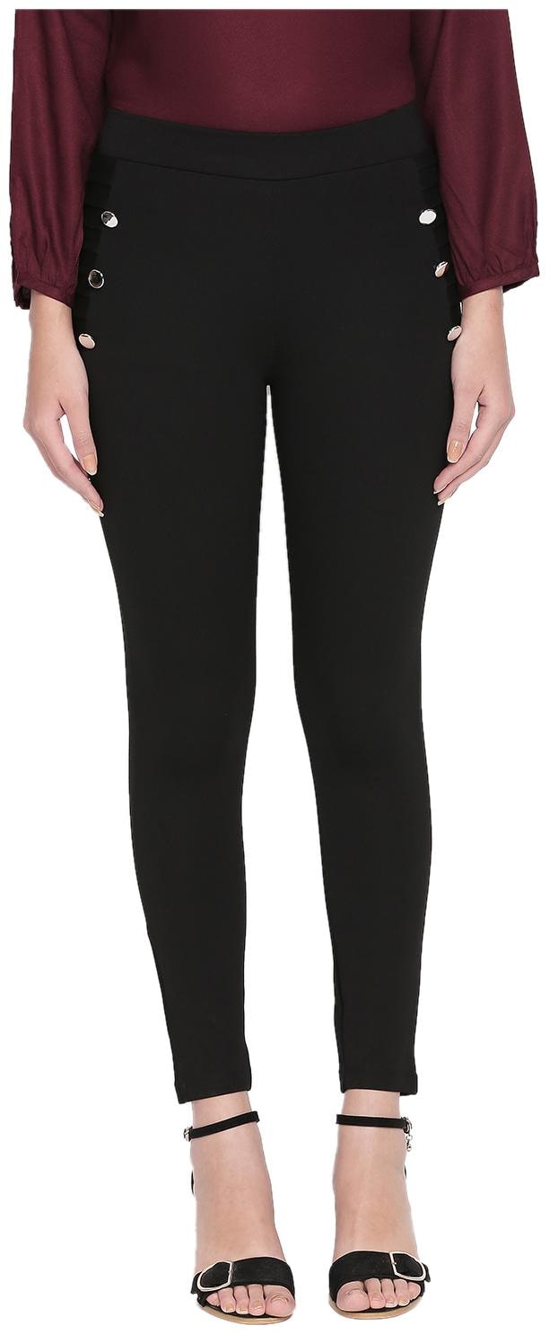 

Forever Glam by Pantaloons Women Rayon Tregging Black