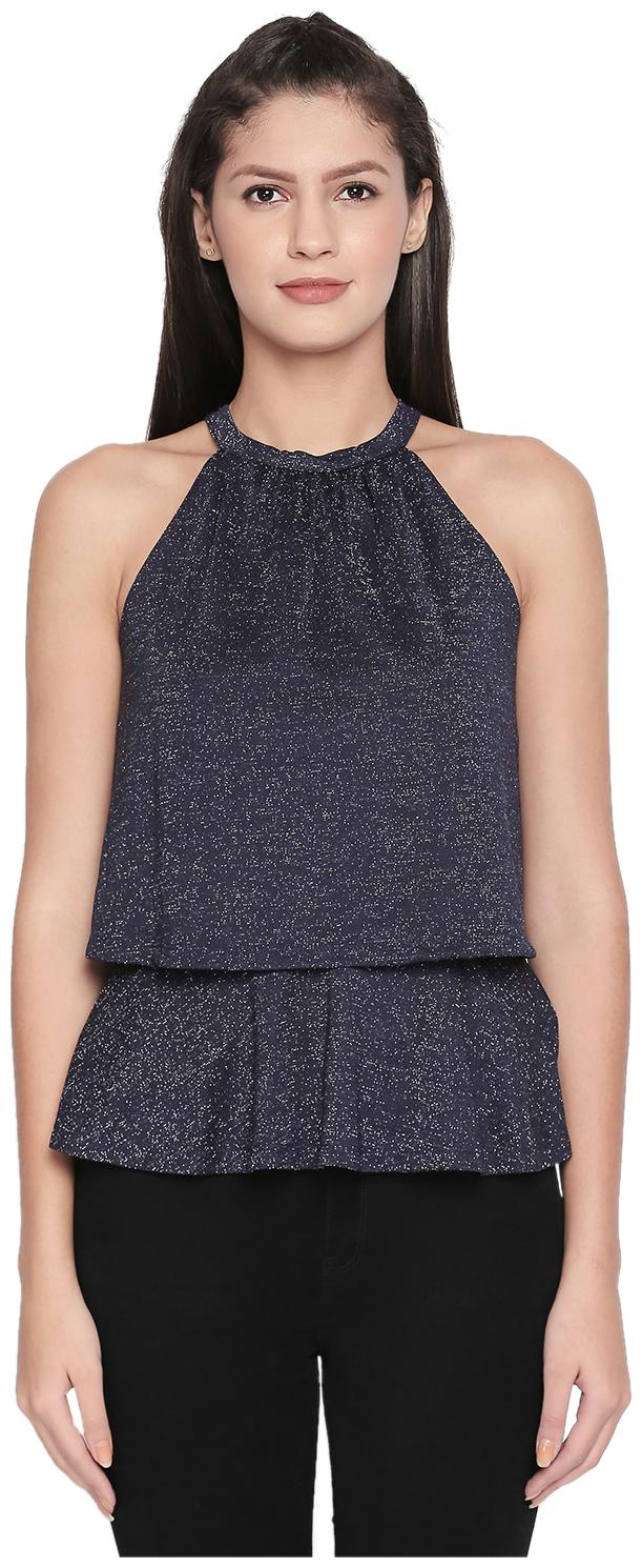 

Forever Glam by Pantaloons Women Solid Regular top - Grey