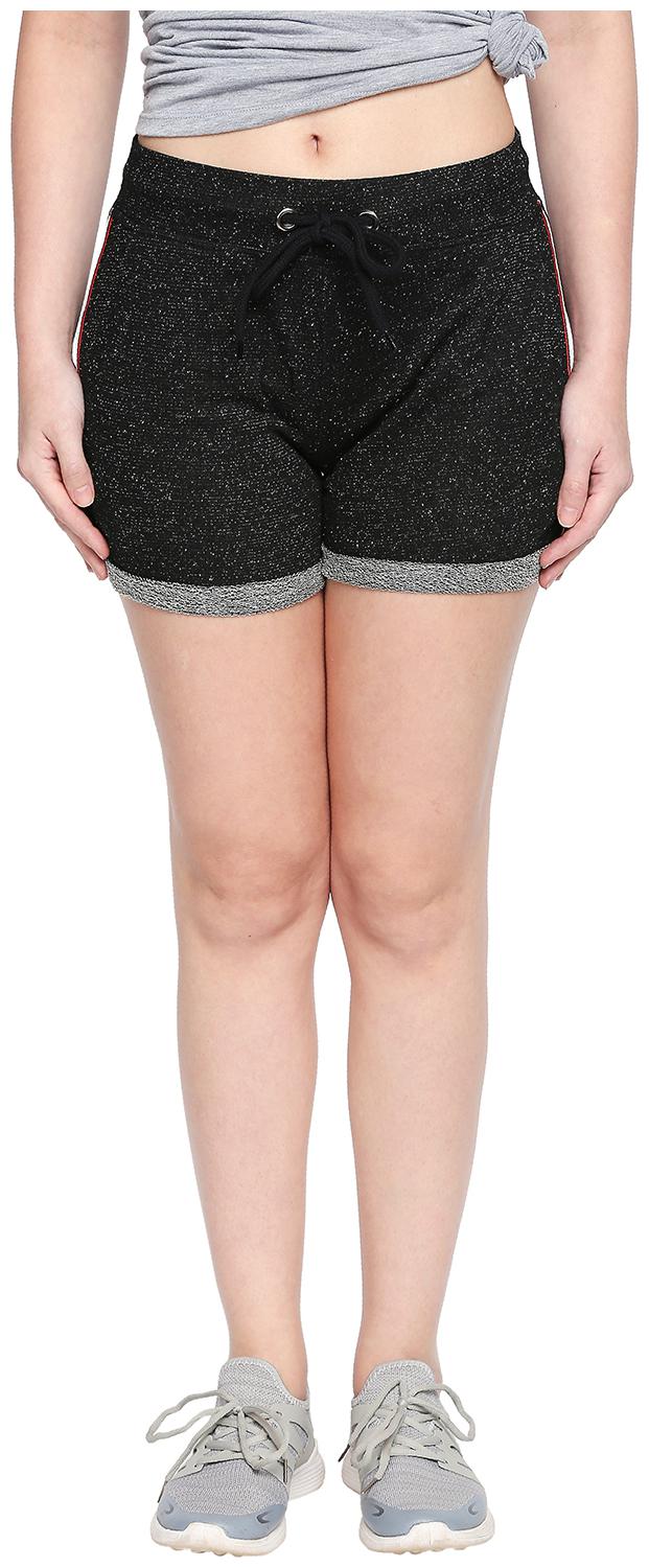

Ajile By Pantaloons Women Regular fit Blended Solid Shorts - Black