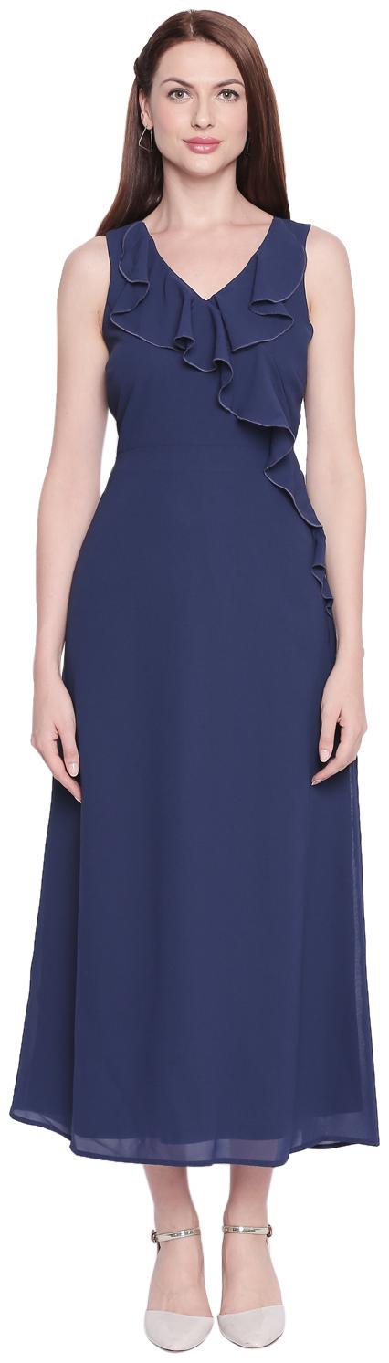 

Forever Glam by Pantaloons Blue Solid Maxi dress