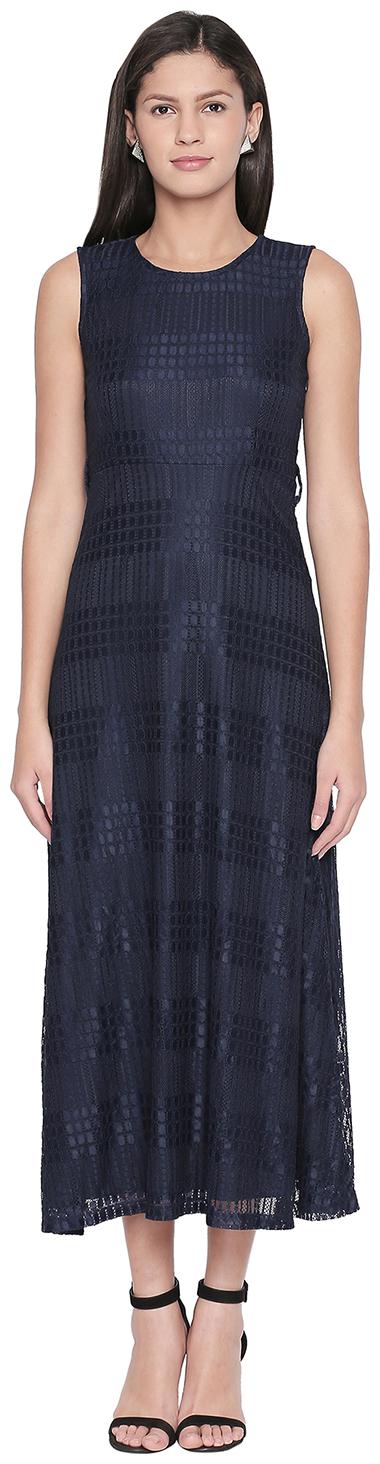 

Forever Glam by Pantaloons Navy Printed Fit flare dress