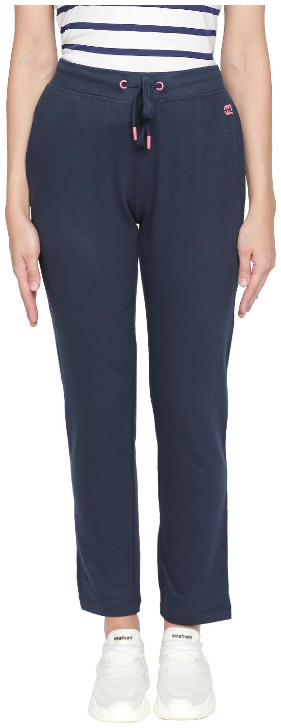 

Ajile By Pantaloons Women Regular fit Cotton Solid Track pants - Blue