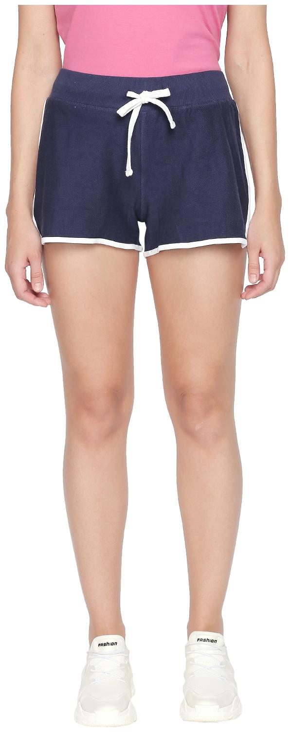 

Ajile By Pantaloons Women Regular fit Cotton Solid Shorts - Blue