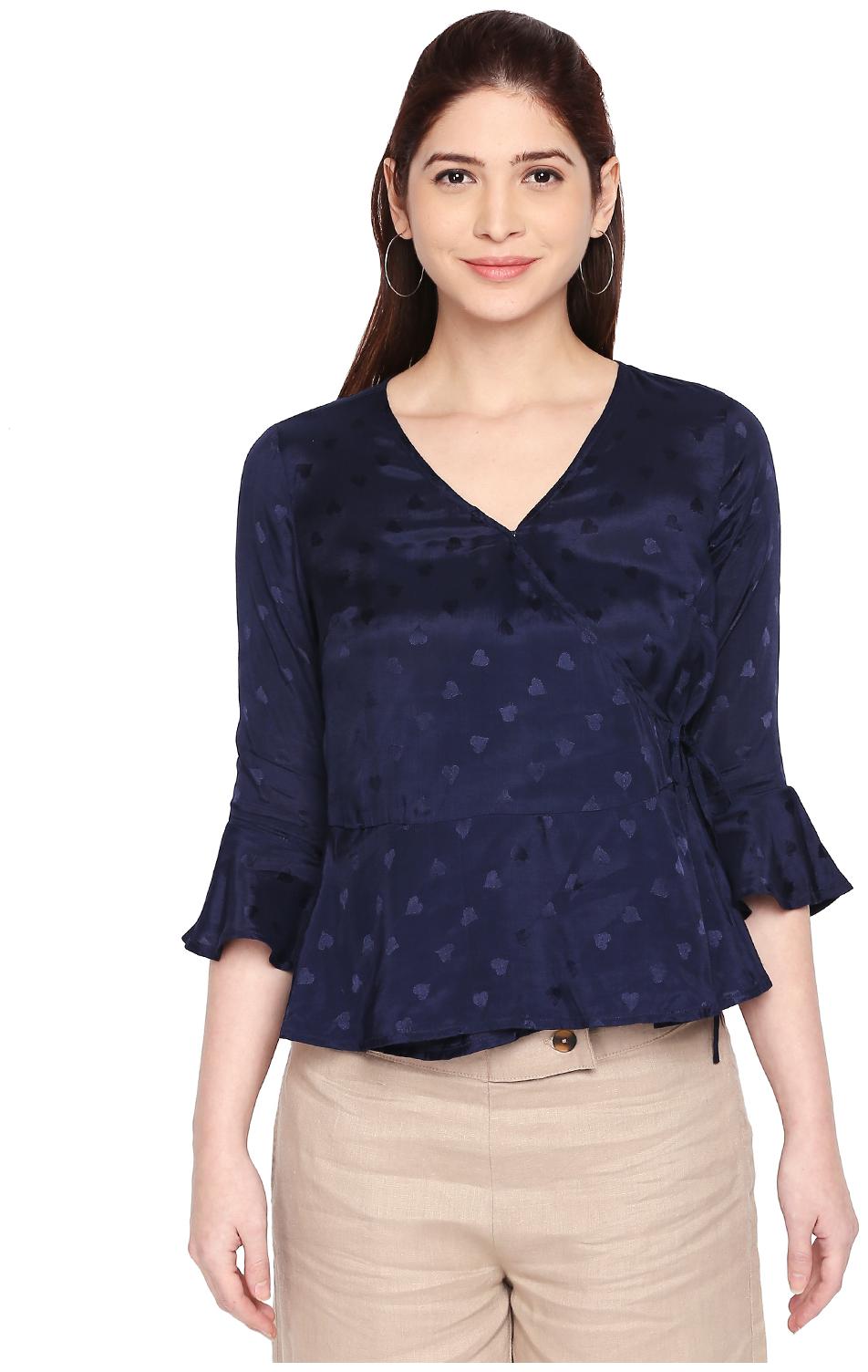 

Forever Glam by Pantaloons Women Printed Regular top - Blue