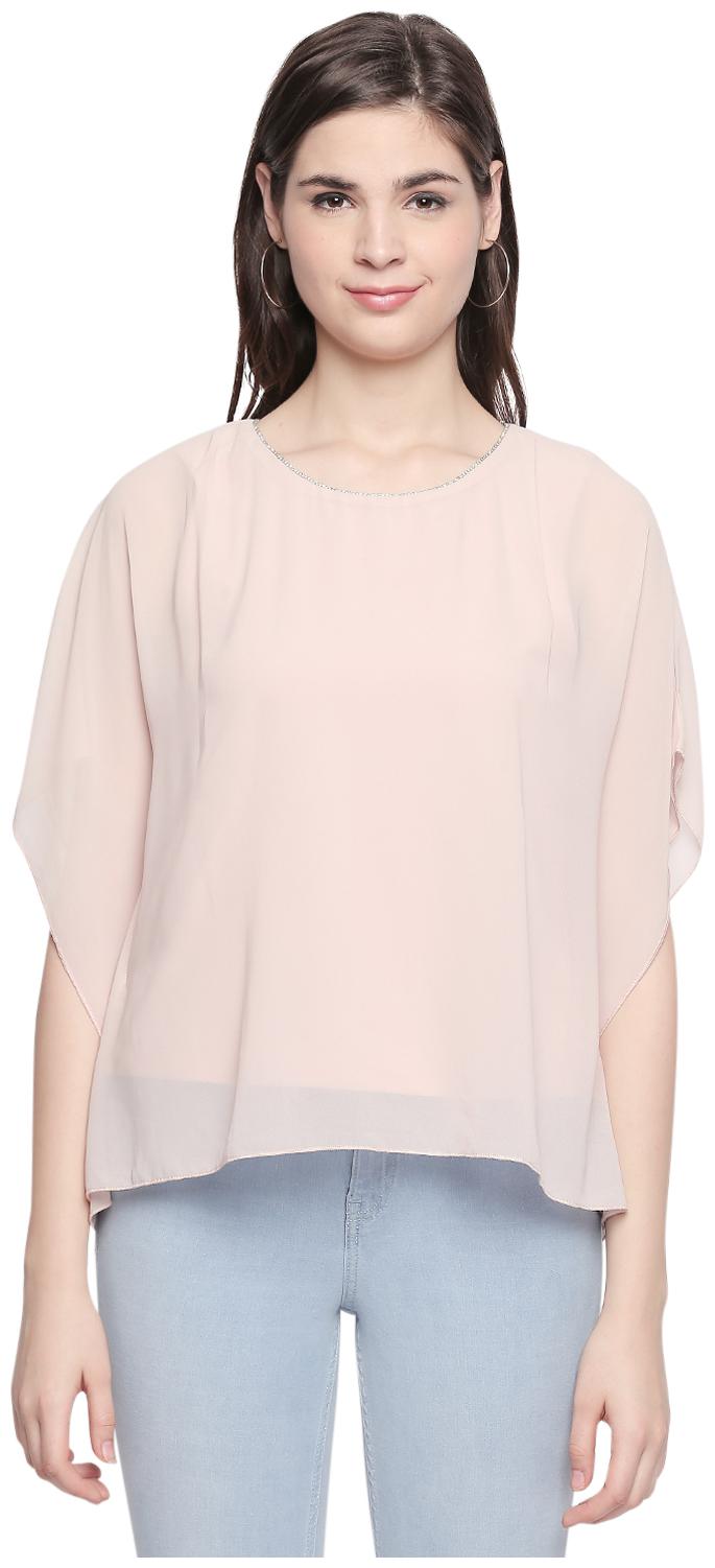 

Forever Glam by Pantaloons Women Solid Regular top - Pink