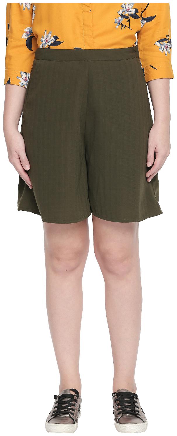 

Honey By Pantaloons Solid A-line skirt Midi Skirt - Green