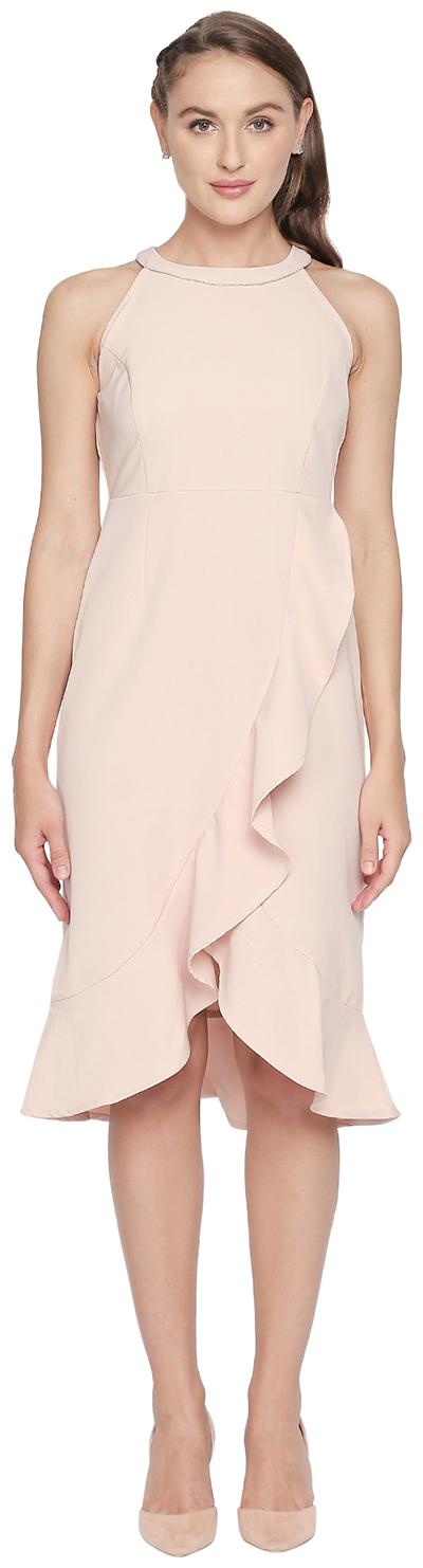 

Forever Glam by Pantaloons Pink Solid Fit flare dress