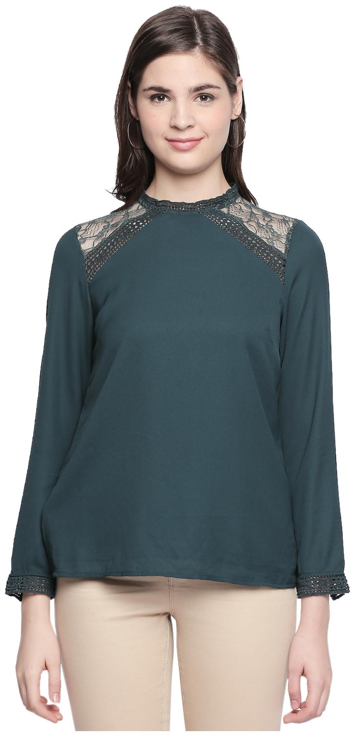 

Forever Glam by Pantaloons Women Solid Shirt style - Blue