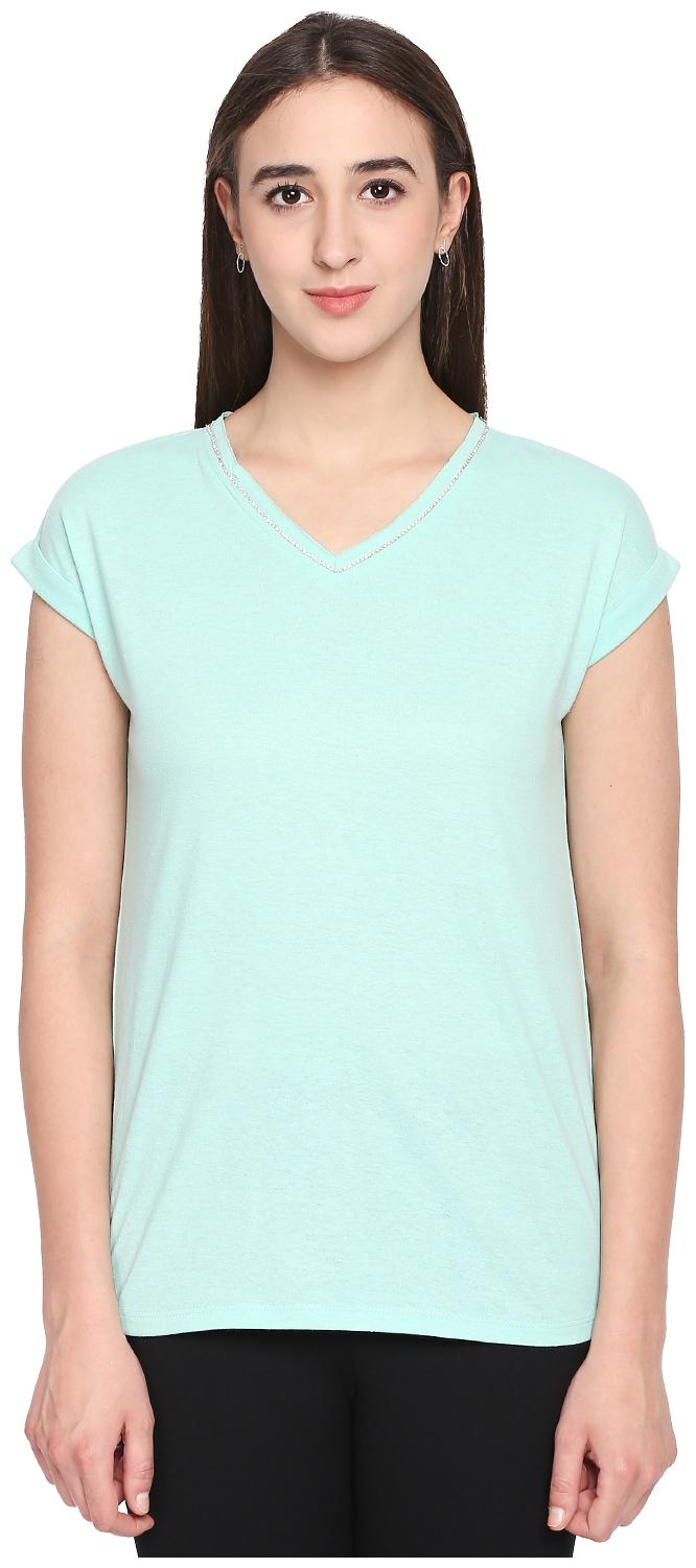 

Forever Glam by Pantaloons Women Tops Tunics Turquoise Color