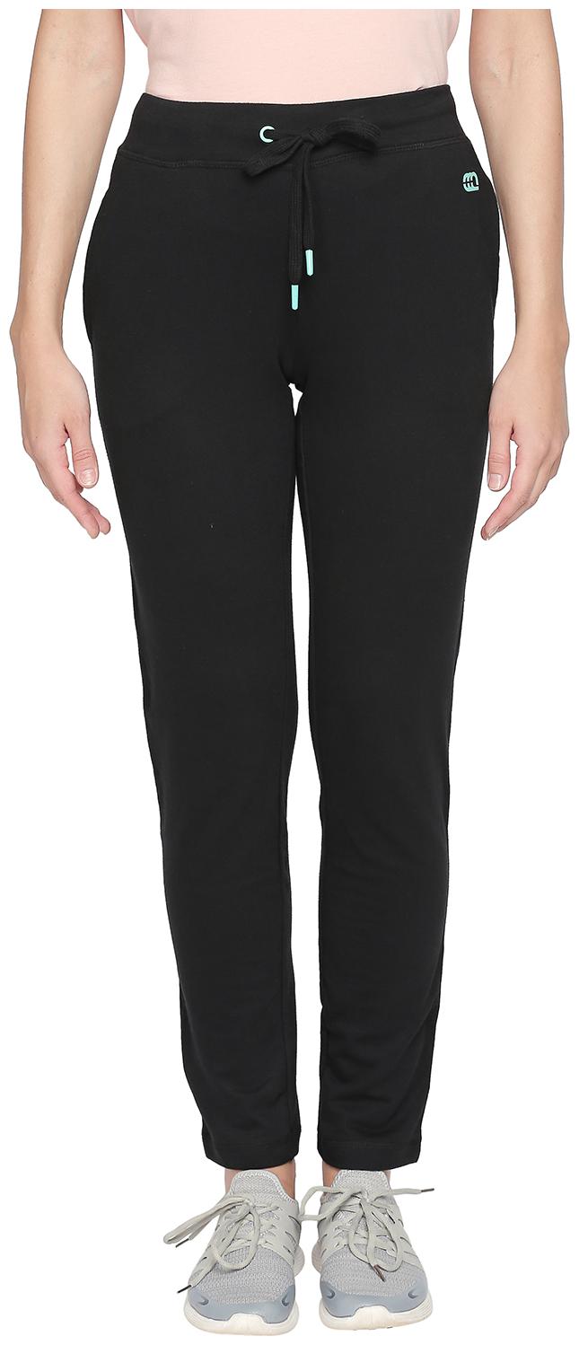 

Ajile By Pantaloons Women Regular fit Cotton Solid Track pants - Black