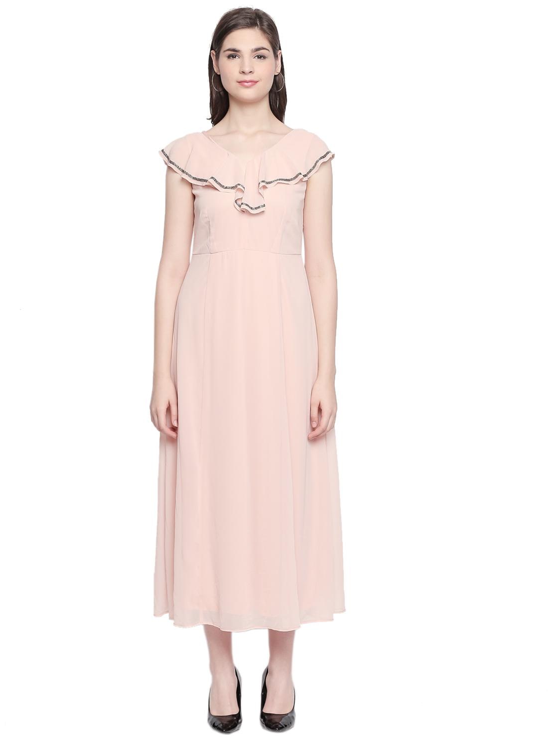 

Forever Glam by Pantaloons Pink Solid A-line dress