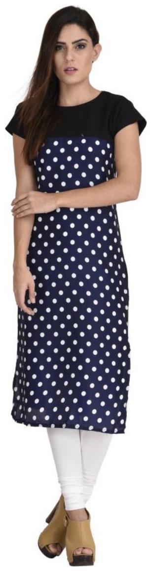 

ForeverYoung Women Crepe Polka Dots Multi Kurti