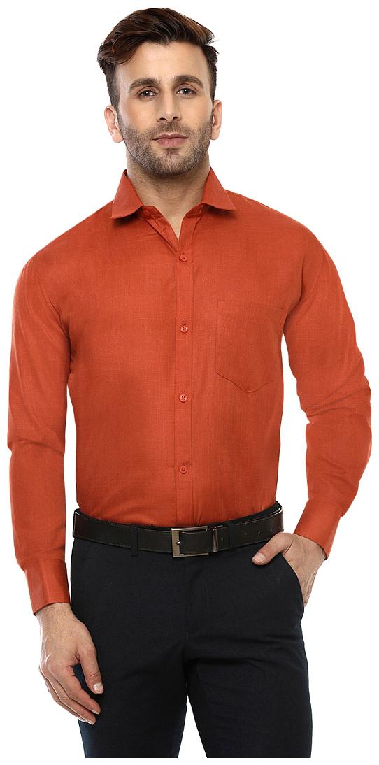 

Hangup Men Red Solid Regular Fit Casual Shirt