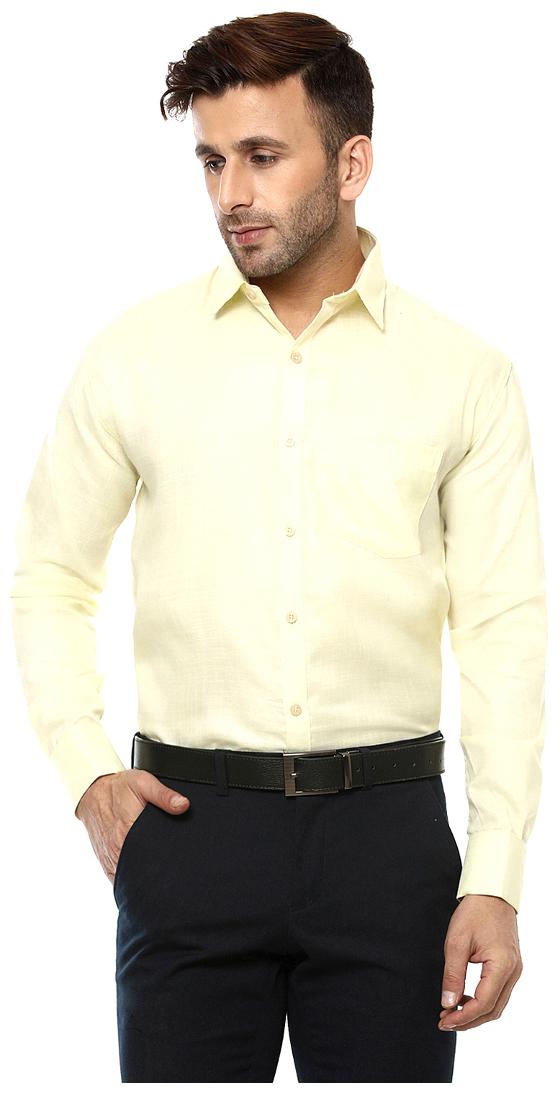 

Hangup Men Yellow Solid Regular Fit Casual Shirt