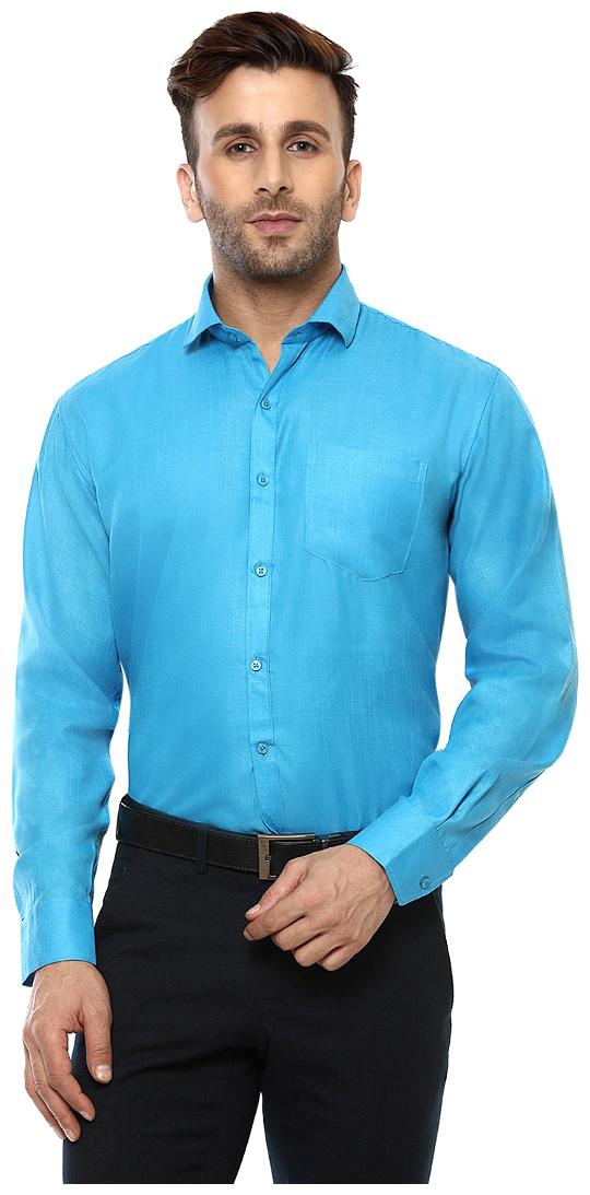 

Hangup Mens Formal Regular Fit Shirt Coral Color Cotton Blend Fabric