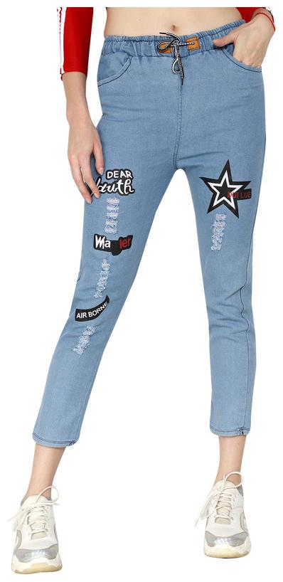 

Fortuniq Women Denim Printed Blue Jegging