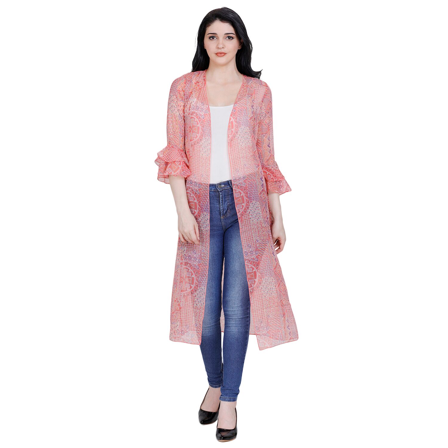 

Fragrant Flower Women Shrug - Pink