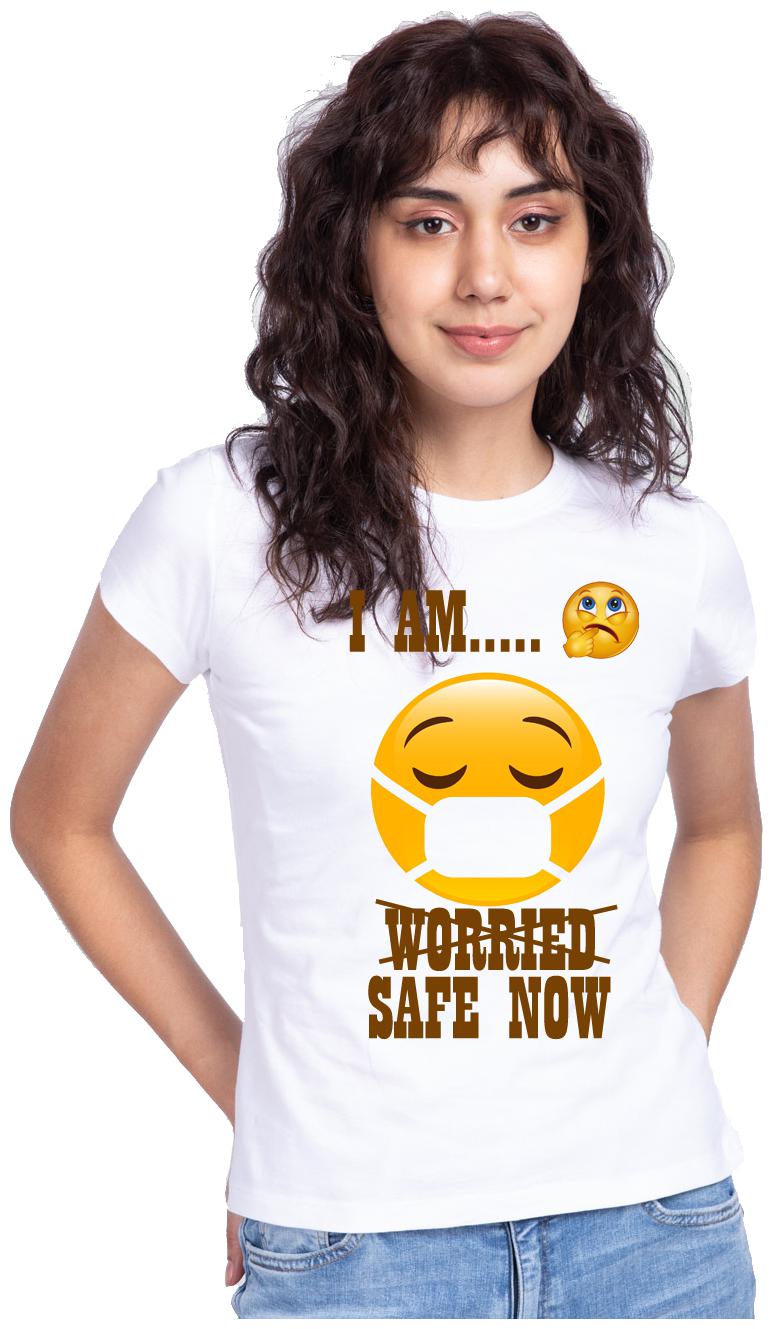 

Freely Women White Regular fit Round neck Cotton T shirt