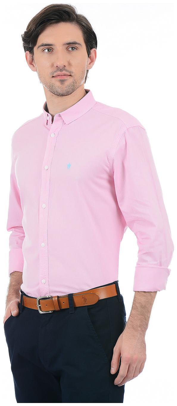 

Fcuk Men Pink Solid Slim Fit Casual Shirt