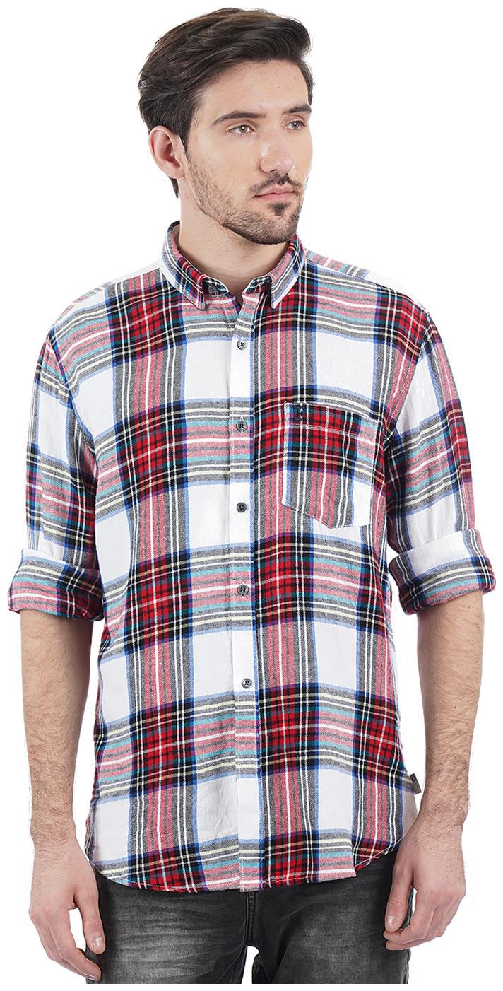 

Fcuk Men Multi Checked Slim Fit Casual Shirt