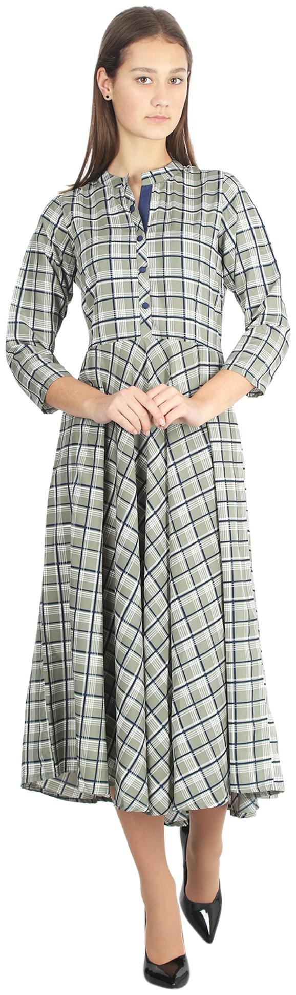 

FRIENDI Crepe Checkered Yellow Kurta