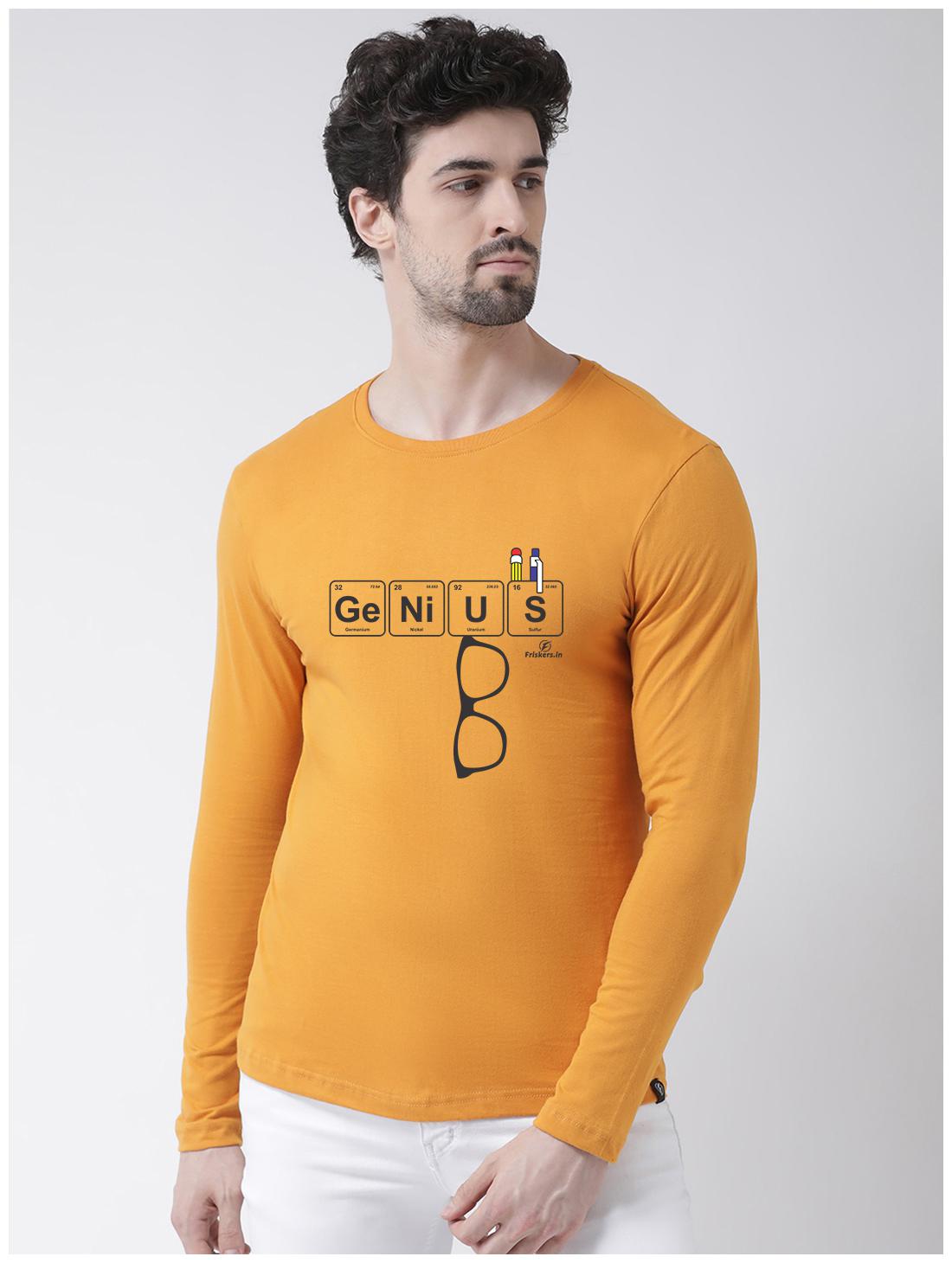

Friskers Men Yellow Slim fit Cotton Round neck T-Shirt - Pack Of 1