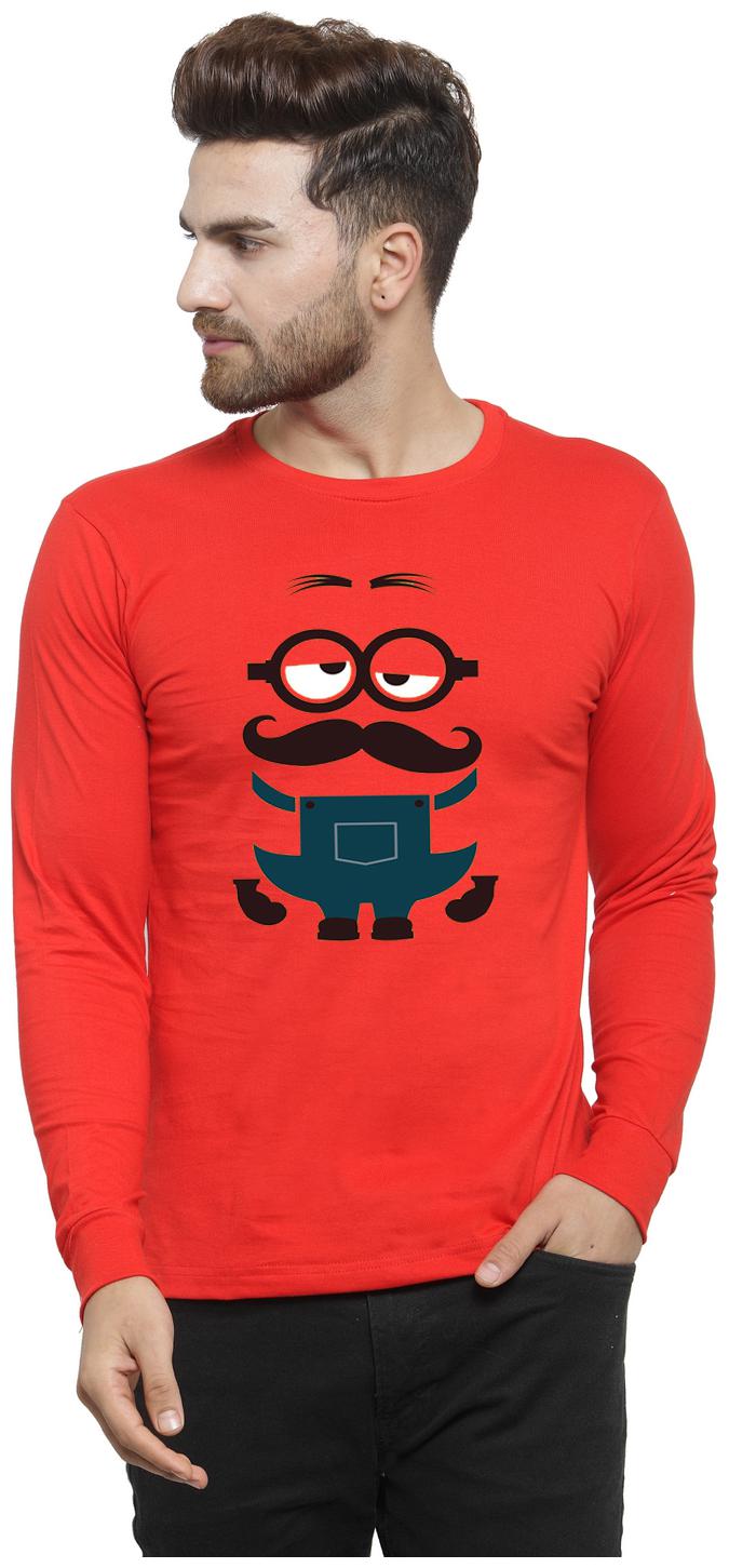

Friskers Men Red Regular fit Cotton Round neck T-Shirt - Pack Of 1