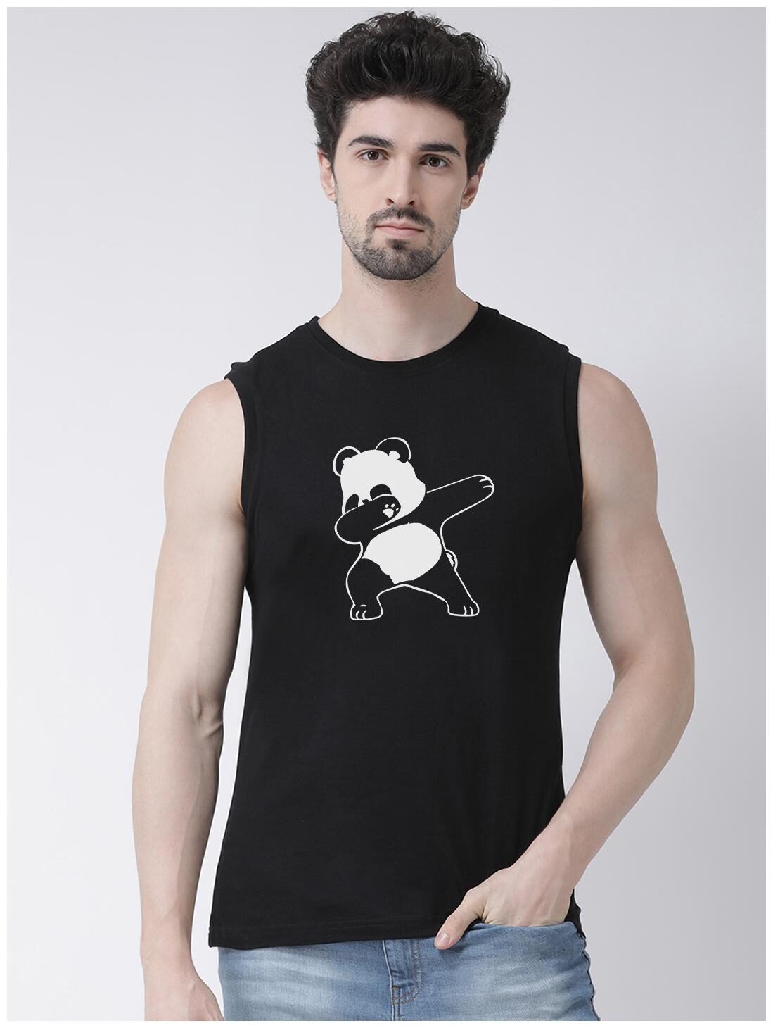 

Friskers Men Black Slim fit Cotton Round neck T-Shirt - Pack Of 1